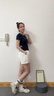 卓詩(shī)尼平底德訓(xùn)鞋女2025秋季新款網(wǎng)面透氣薄款休閑女鞋子復(fù)古軟底運(yùn)動(dòng)鞋 深藍(lán)色 37 曬單實(shí)拍圖