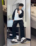 回力男士重磅棉直筒褲潮流時(shí)尚舒適透氣休閑褲寬松大碼百搭運動(dòng)闊腿褲 【重磅棉】-黑#HL舞獅框X 5XL 曬單實(shí)拍圖