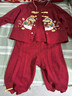 優(yōu)奇嬰兒衣服春秋寶寶百天周歲宴禮服拜年套裝兒童喜慶抓周分體兩件套 曬單實(shí)拍圖