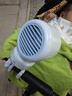 VINEHEAT八爪魚(yú)嬰兒車(chē)搖頭靜音小風(fēng)扇便攜寶寶專(zhuān)用bb遛娃神器吹輔食推車(chē)兒童手持可充電戶(hù)外循環(huán)吊扇防夾手 淺灣藍-靜音搖頭款【安全格柵】 曬單實(shí)拍圖