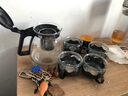 一壺四杯茶壺套裝 大容量玻璃茶杯帶濾網(wǎng)耐高溫水壺茶具無底座 1000ML一壺+四杯套裝 1件 曬單實(shí)拍圖