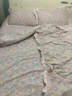 紅豆25秋冬云感棉提花學生季學生宿舍床上四件套上下鋪溫柔小花邊套件 圣代甜喵-米 四件套1.8 床單款 （被套200*230cm） 曬單實拍圖