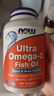 NOW FoodsUltraOmega-3魚(yú)油軟凝膠 護心健腦助眠降脂易于吞咽 180粒 曬單實(shí)拍圖