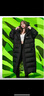 坦博爾羽絨服女運動潮流聯(lián)名輕盈加厚長款連帽外套TB235830 黑色 160  曬單實拍圖
