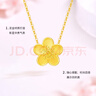 中銀鑫行桃花轉運珠吊墜足金999黃金項鏈掛墜硬金DIY手串送女友禮物 桃花吊墜（克重多退少補） 約0.8g 曬單實(shí)拍圖