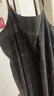 無印良品（MUJI）女式 易干 平紋 吊帶連衣裙 女裝裙子春季 長裙 美拉德 深灰色格紋 M (160/84A) 曬單實拍圖