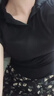 帛芮短袖女夏款polo領(lǐng)螺紋純色修身顯瘦百搭T恤簡(jiǎn)約半袖上衣 曬單實(shí)拍圖
