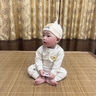 富羅迷（follow me）兒童保暖內(nèi)衣套裝男女嬰兒童秋衣秋褲A類加絨分高腰秋冬加厚保暖 蠶絲羊絨套【10-25度 常規(guī)厚度 】米色 66 曬單實(shí)拍圖