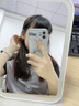 鯨咖適用蘋(píng)果17promax手機殼2025新款高級感玻璃外殼iphone16Pro卡通兔子女款17Air全包ip15防摔保護套 【珠光白-蝴蝶結兔子】 iPhone 17 Pro Max 曬單實(shí)拍圖