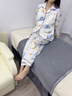 康喜月A類純棉月子服春秋季薄款孕婦睡衣產(chǎn)婦待產(chǎn)服產(chǎn)后喂奶哺乳家居服 鯨落星沉 【A類95%棉5%氨綸】 M碼【適合80-100斤】 曬單實拍圖