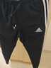 ADIDAS TECHFIT純棉運動(dòng)褲男女同款三條杠秋冬季休閑休閑加絨束腳衛褲 黑色 XL 建議120-140斤 曬單實(shí)拍圖
