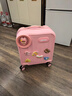 科物酷兒童行李箱16寸拉鏈萬(wàn)向輪皮箱男女生卡通拉桿箱可登機收納旅行箱 輕盈粉 493*390*252 曬單實(shí)拍圖