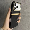 馳佚金屬鏡頭邊框適用蘋果17promax手機殼新款iPhone17pro高級感素皮全包防摔保護(hù)套17Air簡約小眾男女 【橙色】行李箱拼接皮革磁吸系列KD iPhone 17 Pro 曬單實拍圖