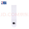 NBA襪子男士休閑運動襪長筒純白色精梳棉襪高筒刺繡籃球跑步襪3雙 曬單實拍圖