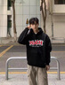 燦圖復古痞帥百搭連帽衛衣男春秋季慵懶風(fēng)寬松顯瘦上衣服休閑運動(dòng)外套 黑色 常規 XL 【建議120-140斤】 曬單實(shí)拍圖