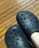 卡駱馳（crocs）經(jīng)典云朵系列經(jīng)典閃耀云朵Clog女黑色洞洞鞋涼鞋 38 黑色 曬單實(shí)拍圖