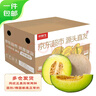 京鮮生網(wǎng)紋蜜瓜4粒 網(wǎng)紋瓜單果1.5斤+ 凈重8-9斤 生鮮水果源頭直發(fā)包郵 曬單實(shí)拍圖