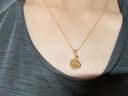 中國珠寶天鵝之吻黃金項鏈福祿寓意足金吊墜生日情人節節禮物送女友老婆 約1.3g天鵝之吻黃金吊墜【贈銀鏈】 曬單實(shí)拍圖