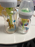 布朗博士玻璃奶瓶 3-6月新生嬰兒防脹氣防嗆 寬口徑奶瓶270ml 雙兔 曬單實拍圖