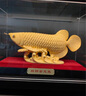 大明銅匠絨沙金大號金龍魚(yú)擺件招財開(kāi)業(yè)喬遷之喜搬家禮物客廳辦公室裝飾品 曬單實(shí)拍圖