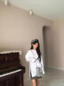 拉夏貝爾優(yōu)質(zhì)棉開(kāi)叉寬松春秋中長(cháng)款t恤女可外穿內搭長(cháng)袖打底衫 白色 S 曬單實(shí)拍圖