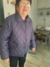 梵花秀（fanhuaxiu）媽媽冬裝輕薄羽絨棉服洋氣中年婦女短款棉襖中老年女裝夾棉外套 紫色 （輕薄羽絨棉服） 4XL 建議穿150-165斤 曬單實(shí)拍圖
