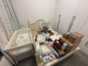 karmababy卡曼嬰兒床多功能可移動折疊無縫拼接床搖籃床便攜新生兒寶寶床 4D床墊+蚊帳+搖桿+置物籃+尿布臺 曬單實拍圖