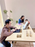 立太（LEADTEK）雙人書桌實木腿學習桌子長條桌電腦桌臺式家用寫字臺餐桌工作臺 【30MM臺面橡膠木腿】梯形原木桌 120x60cm 曬單實拍圖