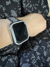 表帶哥新款滿天星適用蘋果手表表帶apple watch S10/iwatch10滿鉆夏天夏季透氣金屬女款配銀色保護(hù)殼42MM 曬單實(shí)拍圖