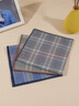 GLO-STORY男女方巾 棉質(zhì)40cm情侶款通用手帕格子經(jīng)典款手絹 曬單實(shí)拍圖