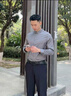 絲滑彈力高級感男士長袖襯衣商務正裝職業(yè)裝工裝休閑修身免燙抗皺 粉色 42 曬單實拍圖