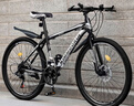 金武端自行車(chē)成人山地車(chē)公路賽車(chē)單車(chē)騎行變速超輕越野中學(xué)生初中青少年 頂配版-輻條輪-黑白色 26寸21速 曬單實(shí)拍圖