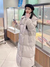 鹿依檸羽絨棉服女冬季2025新款韓版時尚寬松過膝中長款棉衣加厚保暖棉襖 米白色 M 曬單實拍圖