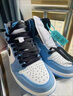 AJNIKERAIR NIKEAIR NIKE莆田純原AJ1高幫鞋籃球鞋倒鉤煙灰黑曜石閃男鞋 AJ1高幫大學(xué)藍 39 曬單實(shí)拍圖