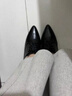 卡帝樂(lè)鱷魚(yú)（CARTELO）高跟單鞋女2025春秋新款尖頭細(xì)跟中跟系帶深口真皮氣質(zhì)女士高跟鞋 黑色7CM光版牛皮 34 曬單實(shí)拍圖