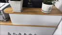 惠旭飯店餐飲美發(fā)收銀臺服裝店柜臺桌便利店美容院店鋪小型前臺接待臺 白色+木紋右高+送LED燈 30*60*10 曬單實(shí)拍圖