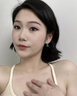 QPQK氣質(zhì)中式和田玉耳飾2026新款高級感耳墜女綠色翡翠耳環(huán)耳勾送 銀白玉耳勾12mm 曬單實(shí)拍圖
