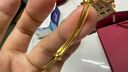 周大福素圈寶寶金飾黃金手鐲實(shí)心周歲禮物足金(工費:220計價(jià))EOF1429 足金 約8.25g 曬單實(shí)拍圖