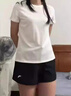 安踏（ANTA）運動(dòng)套裝女冰絲速干T恤短褲女士秋季薄短袖跑步健身運動(dòng)服體考女 白黑-速干套裝 XL 曬單實(shí)拍圖