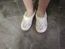 璇醇老北京布鞋女加絨加厚拖鞋冬季保暖棉橡膠平跟包頭繡花居家媽媽鞋 白色 【珠翠】 37 曬單實(shí)拍圖
