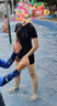 李寧（LI-NING）泳衣女連體平角游泳衣女士專業(yè)運(yùn)動(dòng)保守顯瘦溫泉泳裝7561黑金XL 曬單實(shí)拍圖