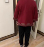 恒源祥中年媽媽秋裝針織兩件套裝中老年人女裝秋冬打底毛衣開衫加厚外套 綠色【不加絨】 M 【85-100斤】 曬單實拍圖