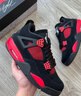 莆田純原AJ4籃球鞋雷公電母奧利大學(xué)午夜白水泥男女喬四耐 運動(dòng)鞋 紅黑 39 標準尺碼 莆田純原 曬單實(shí)拍圖
