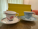 景德鎮陶瓷咖啡杯碟套裝中國色下午茶具紅茶杯辦公室喝水杯高檔情侶禮物 夢(mèng)芙蓉紅茶對杯碟 曬單實(shí)拍圖
