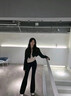 名橙鯊魚(yú)褲女秋冬外穿高腰收腹彈力提臀小腳褲純色百搭時(shí)尚微喇打底褲 黑色—薄絨九分款【適合8-22°C】 M 【適合100-120斤】 曬單實(shí)拍圖
