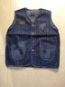 美式復古包邊撞色牛仔馬甲背心男士秋季V領(lǐng)坎肩外套寬松休閑百搭 藍色 XL 建議135-155斤 曬單實(shí)拍圖