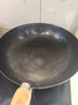 章丘鐵鍋正宗手工鍛打鐵鍋無(wú)涂層物理不粘鍋炒鍋老式家用炒菜鍋廚具輕音 標準版古法烤藍（已干燒） 32cm 曬單實(shí)拍圖