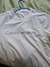 Calvin KleinJeans25夏季男士休閑簡(jiǎn)約字母ck凈色修身針織短袖T恤4RAB820 YAA-月光白 M 曬單實(shí)拍圖