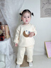 貝樂(lè )咿兒童套裝秋款分體外出服男童女童套裝兒童純棉衛衣衛褲抓絨保暖 月亮星空 100 曬單實(shí)拍圖