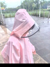 牧萌兒童雨衣帶書(shū)包位男童女童女孩加長(cháng)全身學(xué)生雨披 粉獨角獸 3XL 曬單實(shí)拍圖